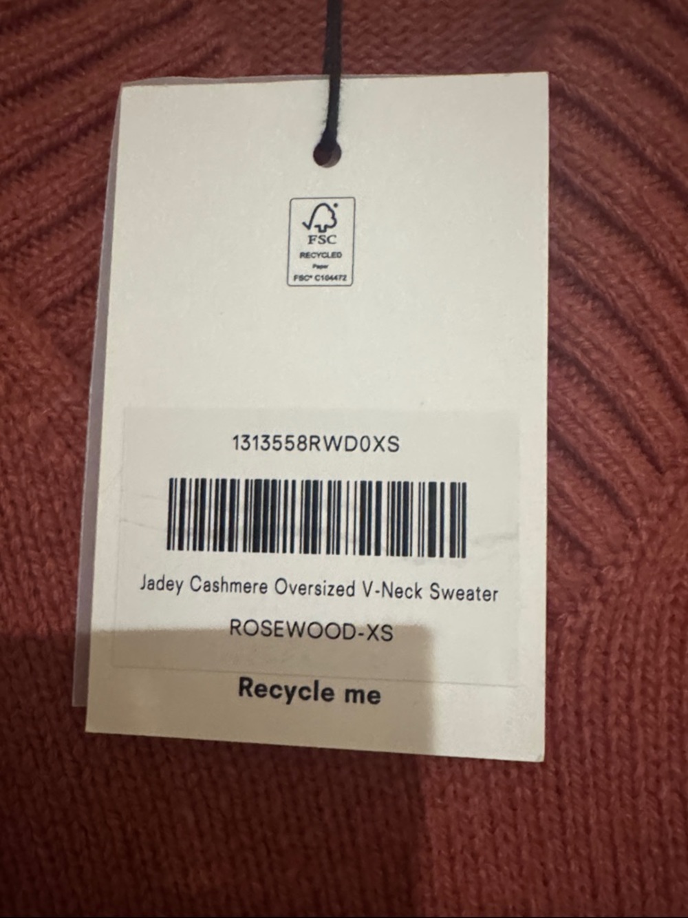 New with tags Reformation Jadey cashmere sweater size xs - Picture 4 of 9